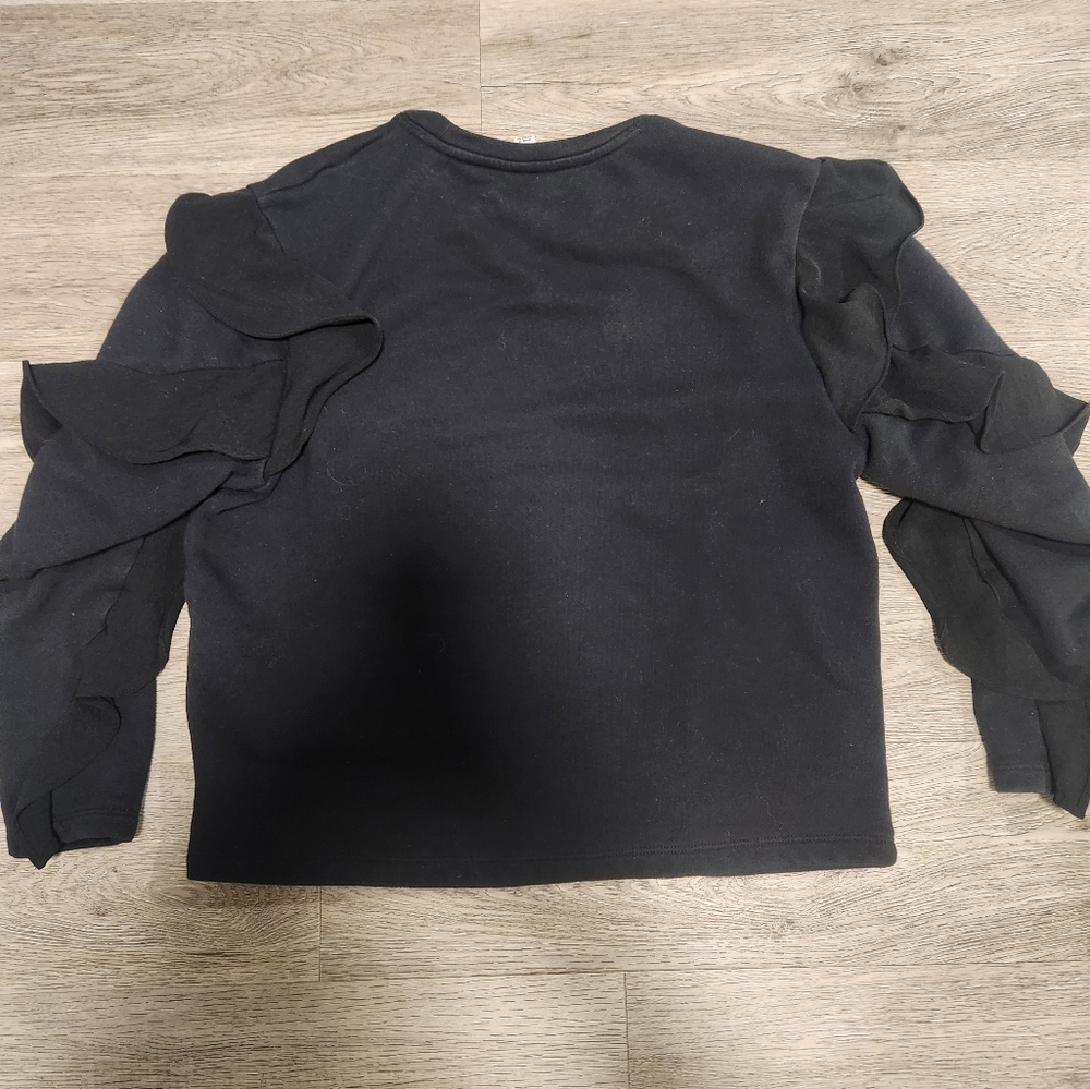 🔥Black ruffle top - Picture 3 of 3